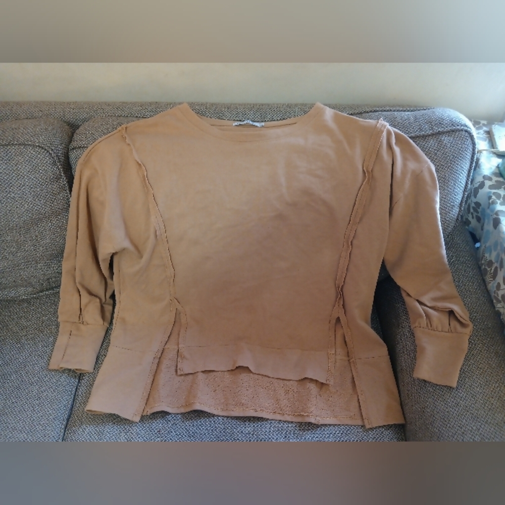 Culture Code Raw Seam Split Hem Sweatshirt Size XL